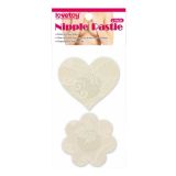 Stikine, lace cake with a heart and flower (2 PCs)