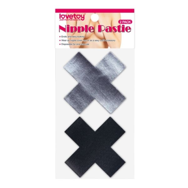 Стикини на соски крестики Cross Pattern Nipple Pasties, 2 пары. Артикул: IXI57754