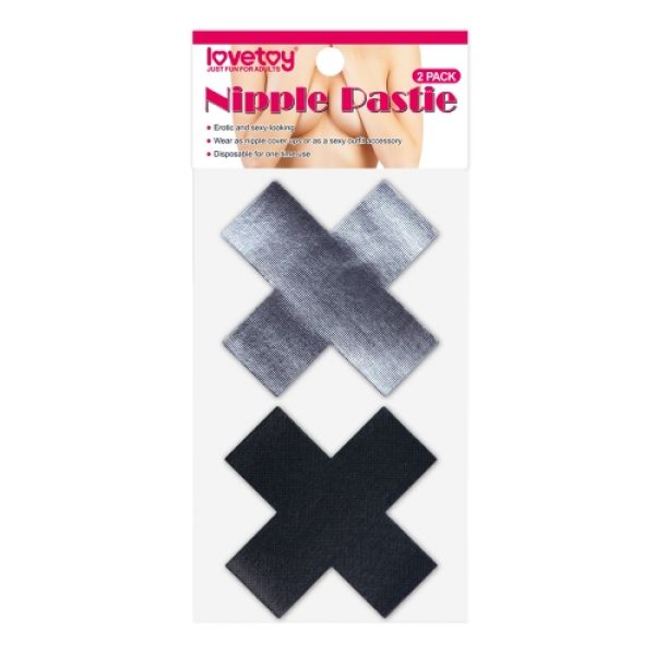     Cross Pattern Nipple Pasties, 2 