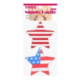 Bright stikine white with red stripes and stars (2 Pack)