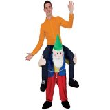 Red One Size Gnome Carry Me Mascot Costume
