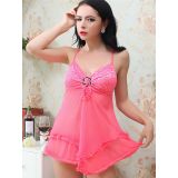 6 Colors One Size Lace Ruffles Babydoll Lingerie