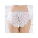 White One Size Sexy Floral Lace Panties