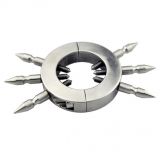 Round lock with 6 removable spikes stainless steel