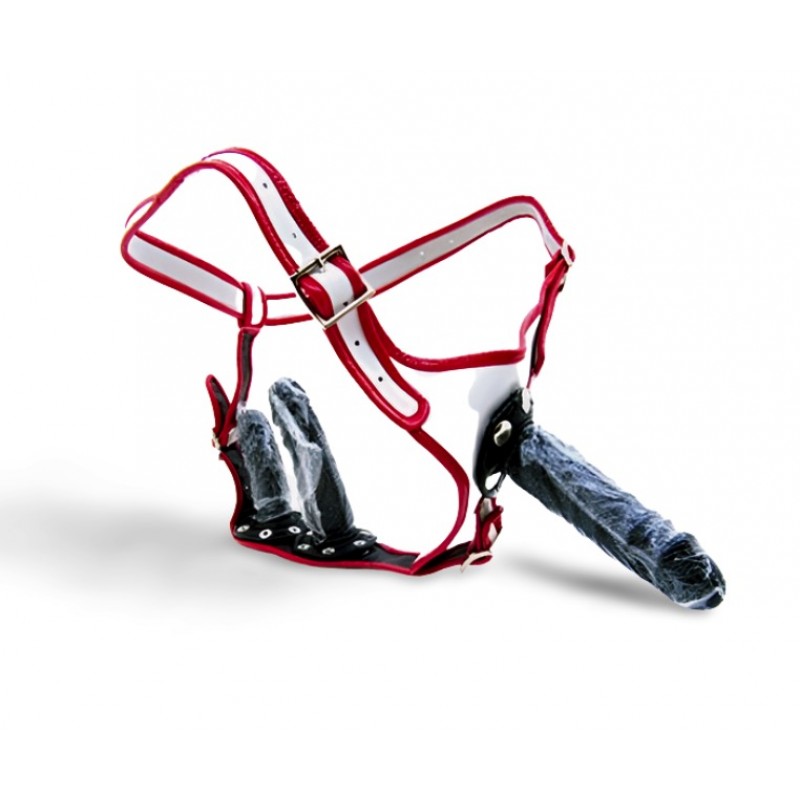 Leather Silicone dildos Strap on Penis Three Removable White. Артикул: IXI57979