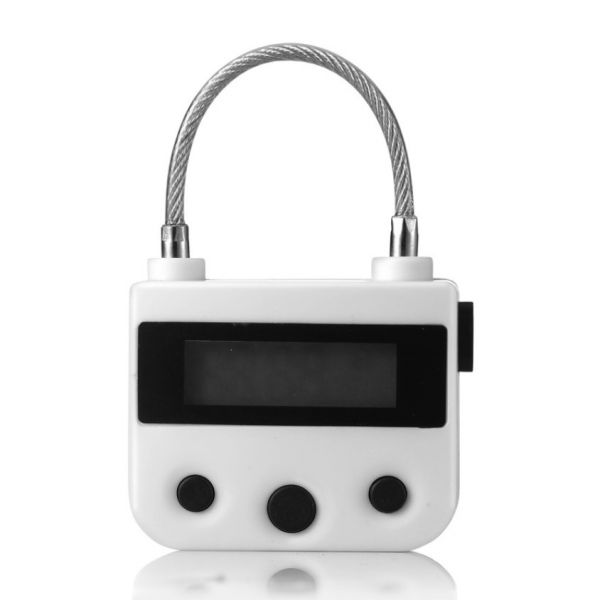 Электронный замок для бондажа и поясов верности белый Electronic Time Locker. Артикул: IXI58003