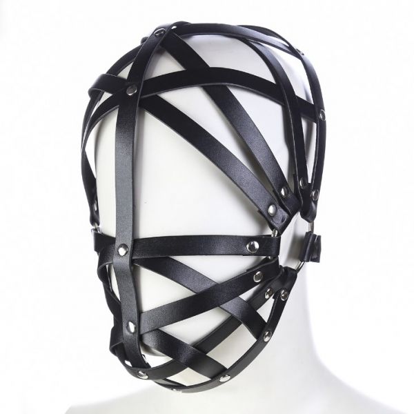 Leather Black bondage Hoods. Артикул: IXI58059