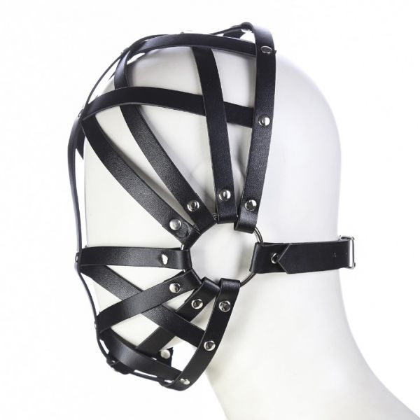 Leather Black bondage Hoods. Артикул: IXI58059