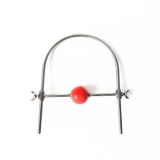 Stainless Steel Ring Silicone Ball Gags Red   