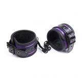 Purple bright Surface Leather handcuffs