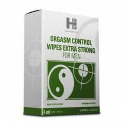 Means for delaying ejaculation Orgasm Control Wipes, 6pcs