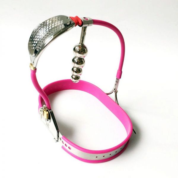 Female Adjustable Stainless Steel Chastity Belt with Anus Plug Removable. Артикул: IXI58155