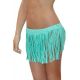 Knitted blue skirt with fringe
