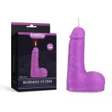Свеча для сексуальных игр фиолетовая в форме пениса Bondage Fetish Candles
