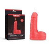 Свеча для сексуальных игр красная в форме пениса Bondage Fetish Candles