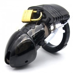 Male chastity belt electro-sex Estim Male Chastity Cage black