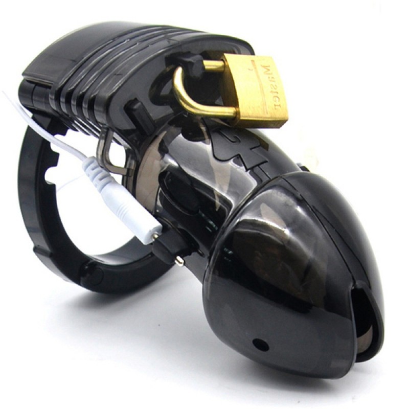 Мужской пояс верности електро-секс Estim Male Chastity Cage черный. Артикул: IXI58254