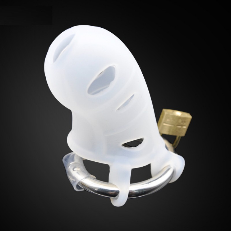 Мужской силиконовый пояс верности прозрачный Male Silicone Chastity Cage. Артикул: IXI58280