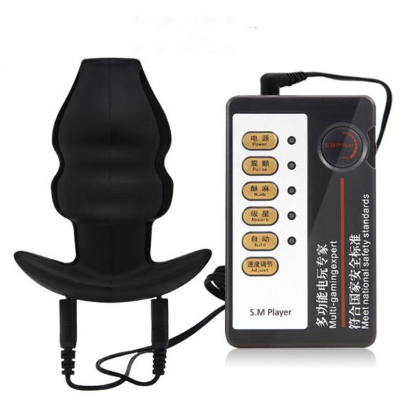 Electro-sex hollow silicone gel anal plug. Артикул: IXI58289