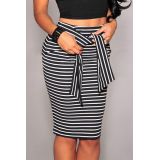 SALE! Striped black and white skirt