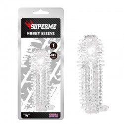 Spiked Penis Sleeve Nubby Sleeve Clear