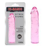 Розовый гелевый фаллоимитатор Ding Dong 6.8