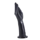 Anal-vaginal dildo imitation male hand black