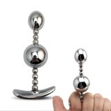 Stainless Steel Micro-Bullet Two-Ball Anal Plug   