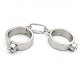 Male Stainless Steel Wrist Restraints Handcuffs
