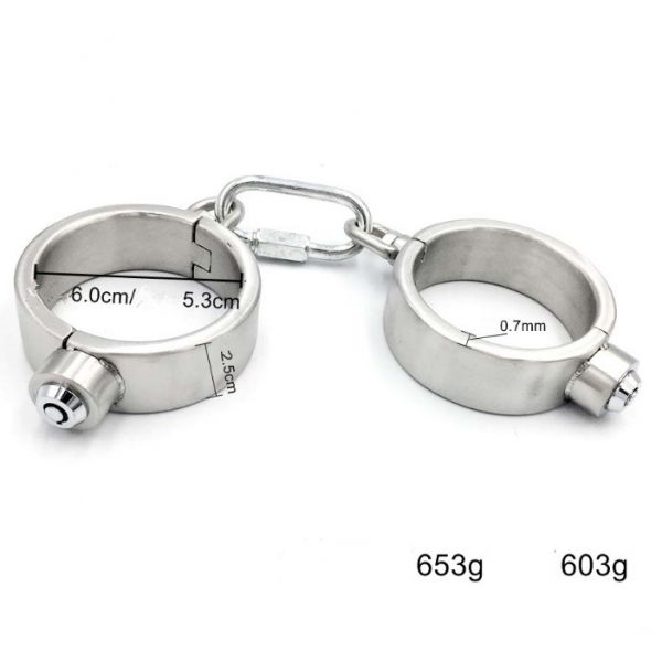 Male Stainless Steel Wrist Restraints Handcuffs. Артикул: IXI58525