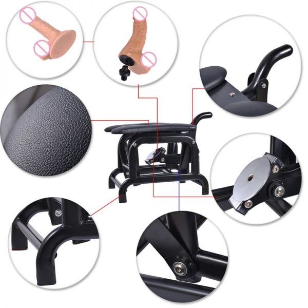Strong Metal frame telescopic distance sex machine chair sex furniture with one free dildo-Flying Bird. Артикул: IXI58542