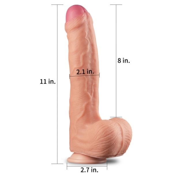 Dildo Giant Dual Layer Liquid Silicone Cock 11.0. Артикул: IXI58547
