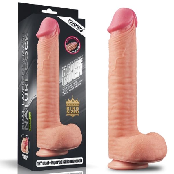 Giant Dildo Dual Layered Platinum Silicone Cock 12.0. Артикул: IXI58562
