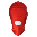 Fetish mask red open mouth Hood Showing Mouth