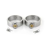 Female Ellipse Stainless Steel Heavy Duty Ankle Restraints Oval Shaped with Brass Lock Joints