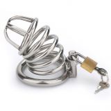 Stainless Steel Male Chastity Cage Devices Arc Ring