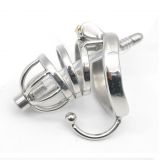 Stainless Steel Male Chastity Cage with Base Arc Ring Devices
