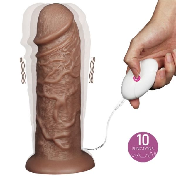 Вибратор гигант с пультом Realistic Chubby Vibrating Dildo 10.5. Артикул: IXI58671