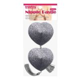 Reusable Glitter Heart Tassel Nipple Pasties   