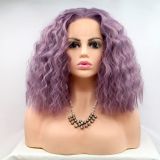 Wig ZADIRA square purple female short curly