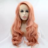 Wig ZADIRA coral long wig with soft curls