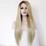 Wig ZADIRA honey blonde long straight on a mesh