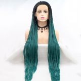 Long wig ZADIRA green afro with ombre