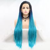 Wig ZADIRA blue afrokos female long with ombre