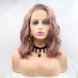 Wig ZADIRA square ash pink wavy for women