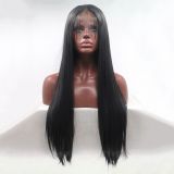 Wig ZADIRA black female realistic on a mesh long