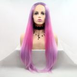 Wig ZADIRA Pink Gradient Womens Long Straight