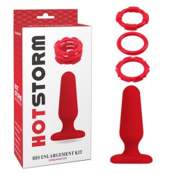 Butt plug and 3-ring set His Enlargement Kit