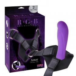 Strap-on purple on straps Amor Strap-On