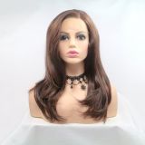 Wig ZADIRA brown medium length straight for women